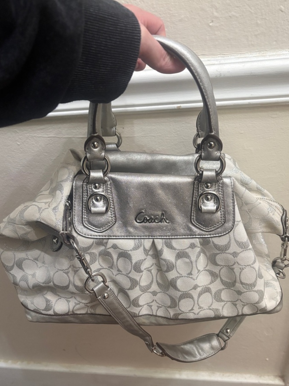 Coach Poppy Silver Bag
